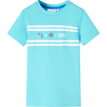 Chlapecké tričko vidaXL Dětské tričko tmavě 116 [12451] Barva: Akvamarínová