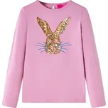 vidaXL Dětské tričko s dlouhým rukávem tmavě 128 [13972] Barva: Růžová