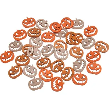 Dřevěné dýně Halloween - hnědá, skořicová, oranžová Barva: Hnědá