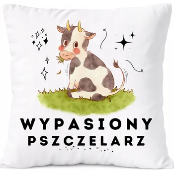 Polštář Dárek Polštář Houbař s potiskem , bílý PoliDraw