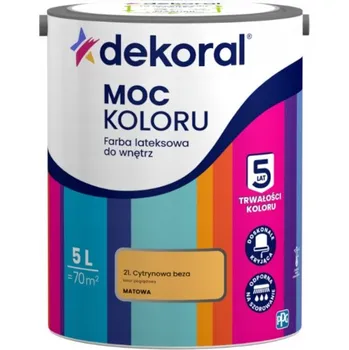 barva na zeď Barva latexová barva Dekoral 5 l citronová pusinka matná