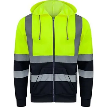 Pánská mikina Korntex Galway Reflexní mikina KX422 Signal Yellow-Navy L