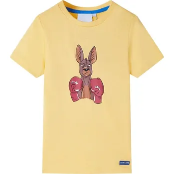 Chlapecké tričko vidaXL Dětské tričko s krátkým rukávem středně 92 [11879] Barva: Žlutá