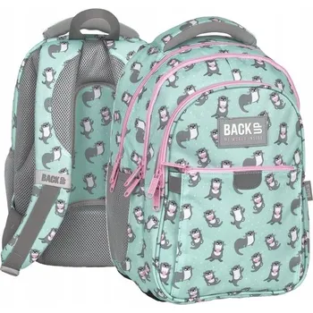 Městský batoh Vícekomorový Školní batoh Back Up růžový, vícebarevný, zelený 24 l