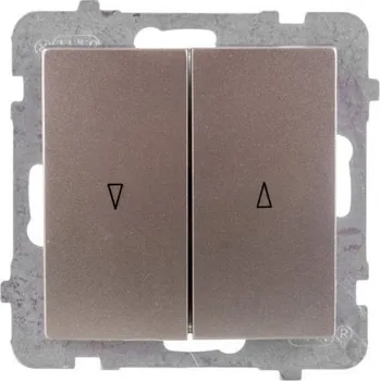 vypínač Žaluziový vypínač pod omítku Ospel stříbrný ŁP-7G/m/45