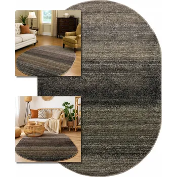 Koberec OVÁLNÝ KOBEREC HNĚDÝ KOBEREC DO OBÝVACÍHO POKOJE ADVENTURE KOBEREC DO POKOJE OVÁL 140x200