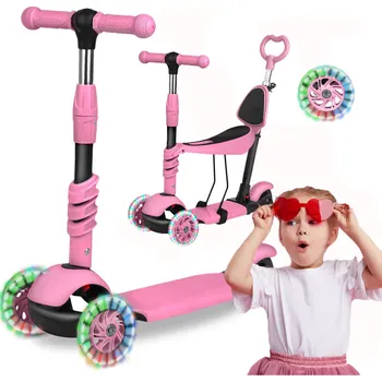 Koloběžka Tříkolová koloběžka Ricokids Todi - růžová