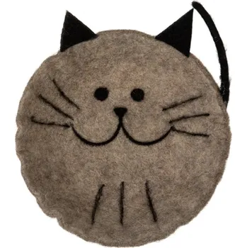 Dekorativní filcová miska / tácek veselá kočička – 18x18x7 cm