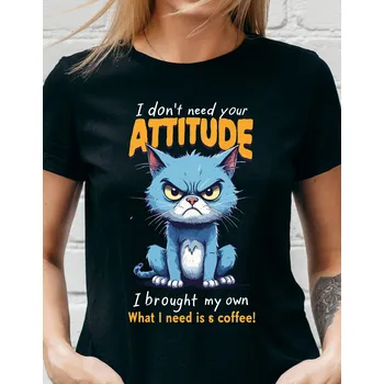 Dámské tričko Dámské tričko - I dont need you Kočka Barva: Růžová, Velikost: S