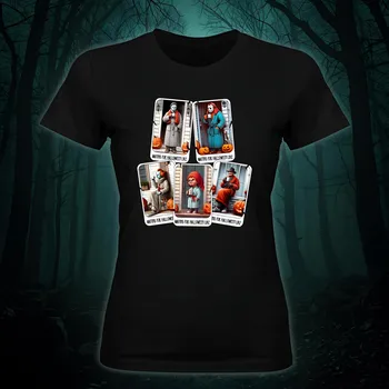 Dámské tričko - Hororové karty Barva: Bílá, Velikost: M, Střih: Dámské