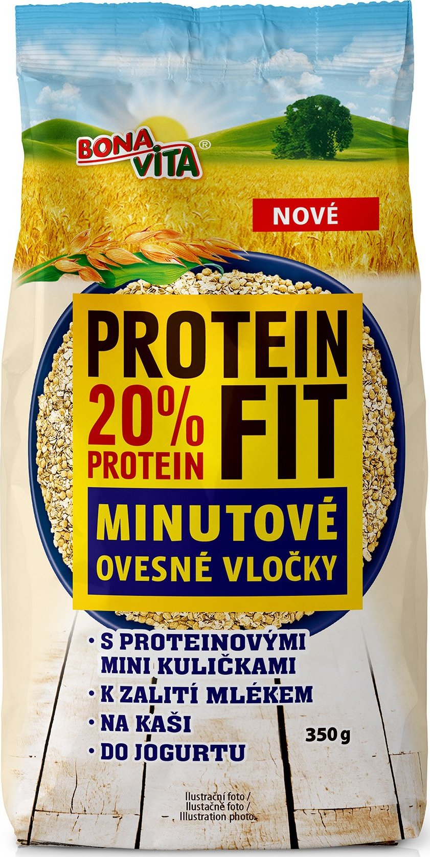 Bonavita Protein Fit minutové ovesné vločky 350 g od 37 Kč - Zbozi.cz