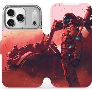 Pouzdro na mobilní telefon Flipové pouzdro Mobiwear - Apple iPhone 17 Pro - MA09S Průzkumník s červeným vozítkem (Knížkové flip pouzdro, obal, kryt na mobil Apple iPhone 17 Pro - MA09S Průzkumník s červeným vozítkem, materiál Umělá kůže + TPU - ochrana 360°, stojánek, silikonová)