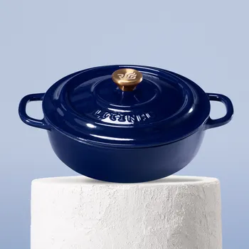 Pánev Huuust Smaltovaný litinový kastrol - 26 cm / Safírově modrá