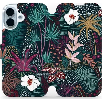 Pouzdro na mobilní telefon Flipové pouzdro Mobiwear - Apple iPhone 17 - VP13S Temná flóra (Knížkové flip pouzdro, obal, kryt na mobil Apple iPhone 17 - VP13S Temná flóra, materiál Umělá kůže + TPU - ochrana 360°, stojánek, silikonová vanička, magnetické zavírání)