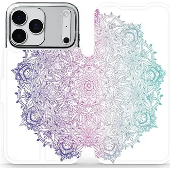 Pouzdro na mobilní telefon Flipové pouzdro Mobiwear - Apple iPhone 17 Pro Max - M008S Mandala (Knížkové flip pouzdro, obal, kryt na mobil Apple iPhone 17 Pro Max - M008S Mandala, materiál Umělá kůže + TPU - ochrana 360°, stojánek, silikonová vanička, magnetické zavírání)