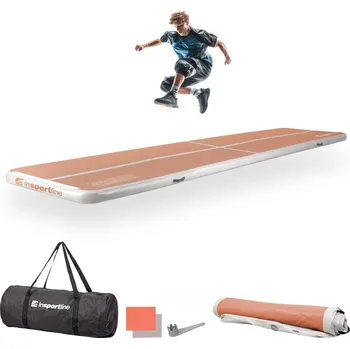 Žíněnka inSPORTline Airtrack Airstunt 500x100x10 cm mocha mousse