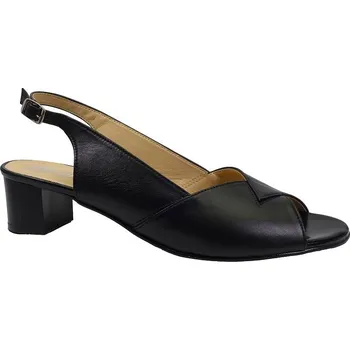 Dámské sandále Letní vycházková obuv, De-Plus, šíře K, černá: Černá Hladká kůže 29,4 45 K - extra široká (24915-24918)