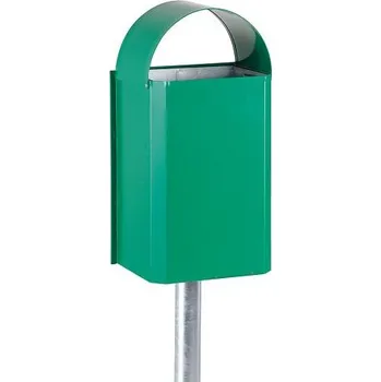 Venkovní odpadkový koš Koš s odklopnou stříškou - zelený 40 l.