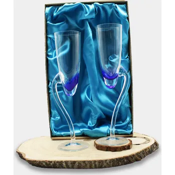 Svatební dekorace Svatební číše TEAR modrá Zdobení: Vše