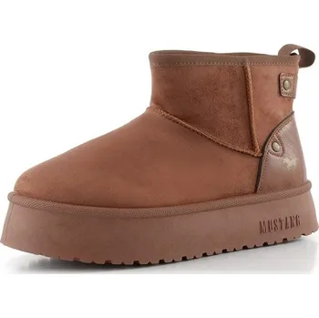 Dámské kozačky Mustang válenky na platformě brown 15M0202001 - 38 | P698848