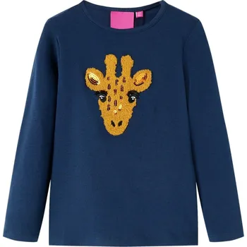 Chlapecké oblečení vidaXL Dětské tričko s dlouhým rukávem 140 [13493] Barva: Námořnická modrá