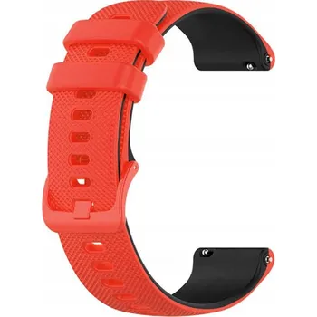 Řemínek na hodinky Univerzální řemínek k hodinkám chytré hodinky T-112 červeno-černý 20 mm