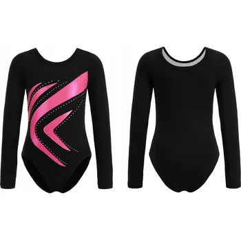 Body BALETNÍ GIMNASTICKÝ DRES RŮŽOVÝ NA TANEC BALET GIMNASTIKA VEL. 130