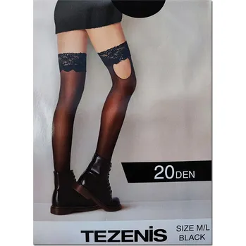 Podprsenka TEZENIS punčochy Calzedonia černé M/L