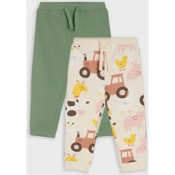 Chlapecké kalhoty Sinsay - Bavlněné kalhoty 2 pack - zelená - 047FX-97X - 047FX-97X-80