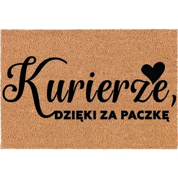 Rohožka KOKOSOVÁ VSTUPNÍ ROHOŽKA DO DOMU DEKORATIVNÍ DÁREK PRO KURÝRA 60X40cm