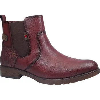 Dámské polobotky Obuv pro volný čas-kotníková, Mustang, bordo: Červená Syntetika 28 42 G - standardní šíře (30497-30497)