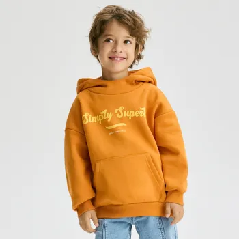 Chlapecká mikina Reserved - Bavlněná oversize mikina - oranžová - 950FJ-22X - 950FJ-22X-164