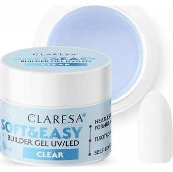 Lak na nehty CLARESA Stavební gel na nehty Soft&Easy CLEAR 90g