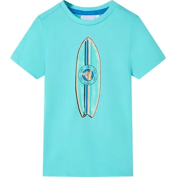 Chlapecké tričko vidaXL Dětské tričko s krátkým rukávem 116 [11816] Barva: Akvamarínová