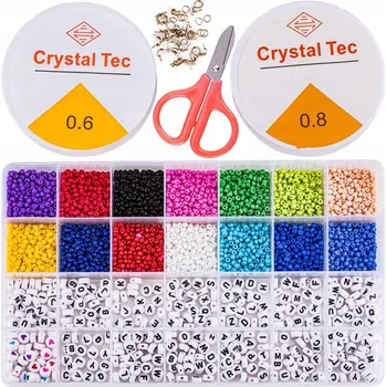 Dětské navlékací korálky Sada Korálků pro výrobu náramků a jiných šperků