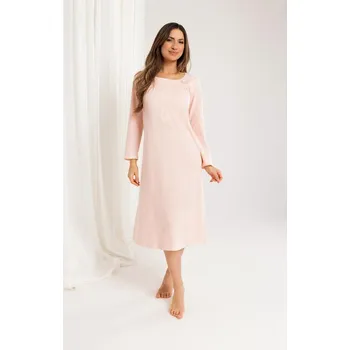 Dámská noční košile Regina noční košile 016 - morela, 3XL (Dámská noční košile s knoflíky)