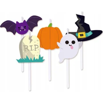 Party dekorace Narozeninové svíčky na dort HALLOWEEN DUCH DÝNĚ KLOBOUK dekorace 5ks Xo