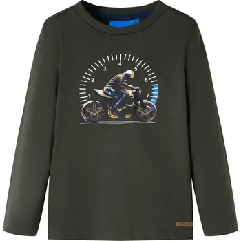 vidaXL Dětské tričko s dlouhým rukávem 92 [12649] Barva: Khaki