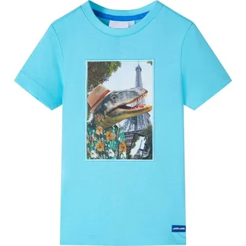 Chlapecké tričko vidaXL Dětské tričko 116 [11751] Barva: Akvamarínová