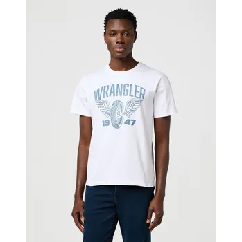 Pánské tričko Pánské triko Wrangler Americana Tee 112371475 Worn White Velikost: XL