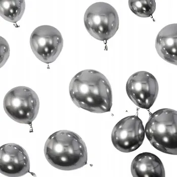 Balónek Latexové Balónky Silné 5palcové na Oslavu Párty Stříbrné Barvy 50 Kusů
