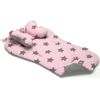 Cottonmoose podložka do kočárku BUTTERFLY, růžové hvězdy