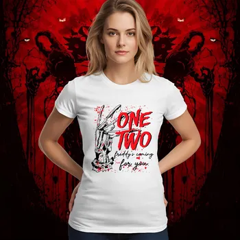 Dámské tričko - Jedna dvě Freddy jde Barva: Růžová, Velikost: XL, Střih: Dámské