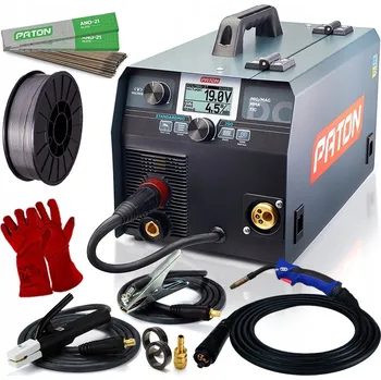 Svářečka INVERTOROVÁ SVÁŘEČKA PATON PSI 200 MIG MAG MMA TIG PULS 230V 200A 3V1 IGBT