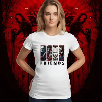 Dámské tričko Dámské tričko - Friends Horror Barva: Růžová, Velikost: 3XL, Střih: Dámské