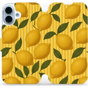 Pouzdro na mobilní telefon Flipové pouzdro Mobiwear - Apple iPhone 17 - VP81S Citrony (Knížkové flip pouzdro, obal, kryt na mobil Apple iPhone 17 - VP81S Citrony, materiál Umělá kůže + TPU - ochrana 360°, stojánek, silikonová vanička, magnetické zavírání)