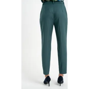 CLICK Kalhoty z materiálu 30-448 Zelená Fitted Fit 36