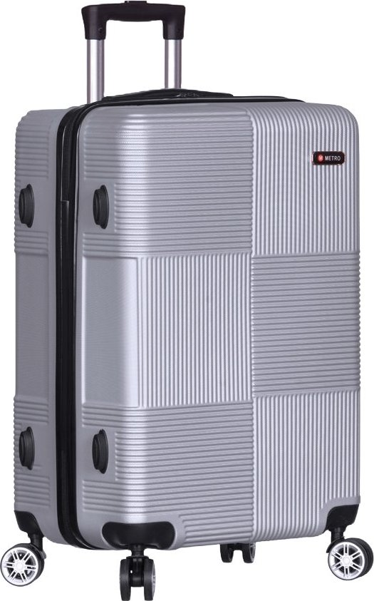 Plastový kufr METRO LLTC3 L - stříbrná