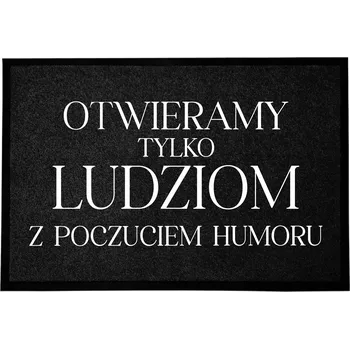 Rohožka ČERNÁ VSTUPNÍ ROHOŽKA DO DOMU DEKORATIVNÍ DÁREK S HUMOREM 60X40cm