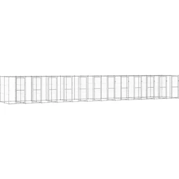 klec pro psa vidaXL Venkovní psí kotec pozinkovaná ocel 29,04 m²